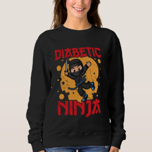 Camiseta Diabético Ninja Warrior Engraçado