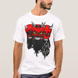 Camiseta diable_lucifer_tete_de_mort_crane_barbu_barbe_hips