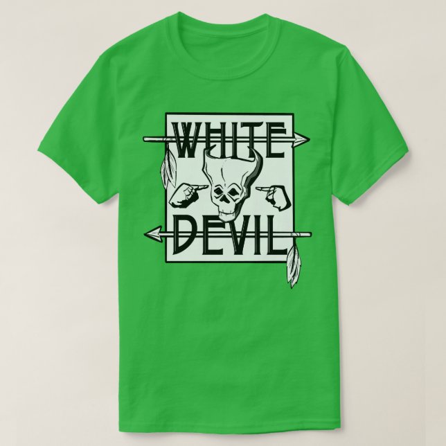 Camiseta Diabo Branco (Frente do Design)