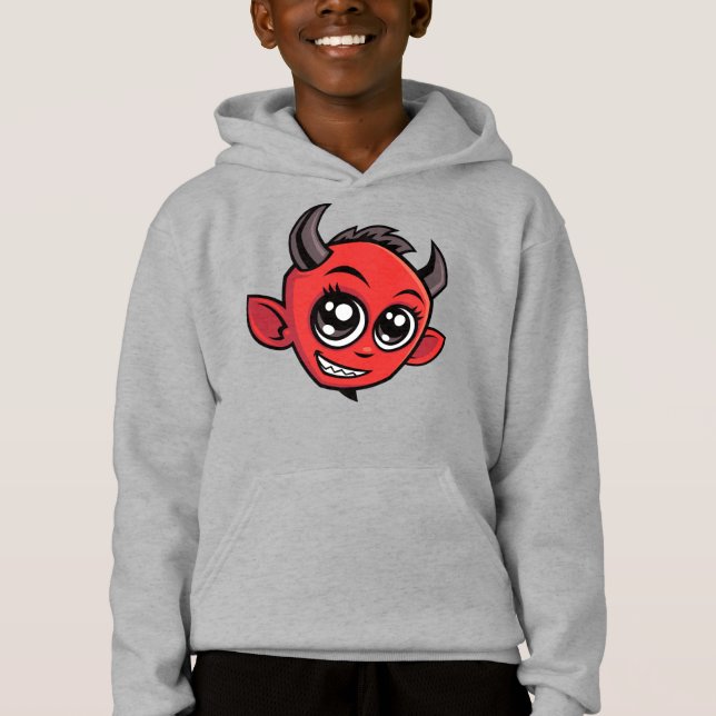 Camiseta Diabo de Cartoon Bonito Sorrindo (Frente)