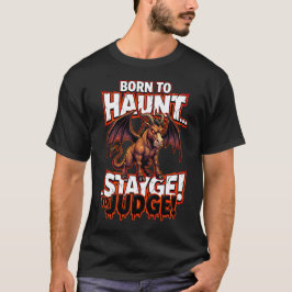 Camiseta Diabo de Jersey Nasceu para Assombrar Humor de Crí