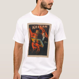 Camiseta Diabo e demónios de Kellar com o poster mágico d