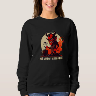 Camiseta Diabo Mal-humorado - Preciso de Café - Frase Premi