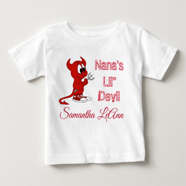 Camiseta Diabo o Dia das Bruxas do Lil de Nana (Frente)