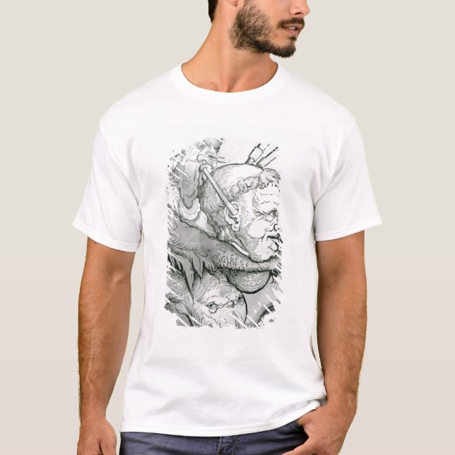 Camiseta Diabo que joga a cabeça como um saxofone, 1144 do (Frente)