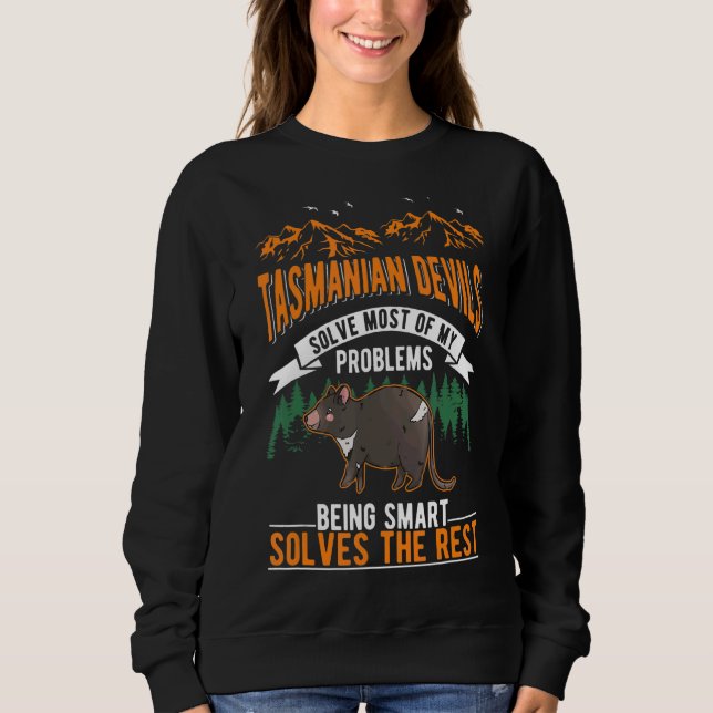 Camiseta Diabo Tasmânico Resolve A Maioria Dos Meus Problem (Frente)