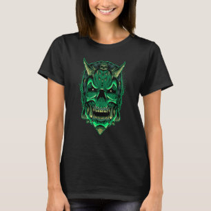 Camiseta Diabo Zombie Creepy Satã Demon Head Skull Ha