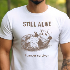 Camiseta diafragma selvagem sobrevivente de câncer