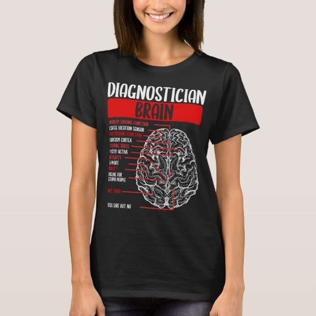 Camiseta Diagnóstico Diagnóstico do Cérebro Educacional (Frente)