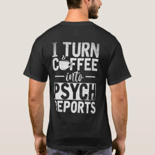 Camiseta Diagnóstico Psíquico Café Psicólogo Psicologia