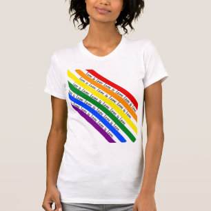 Camiseta Diagonal de Stripes de Arco Feliz e Brilhante Colo