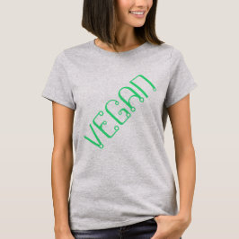 Camiseta Diagonal "VEGAN" para Mulheres