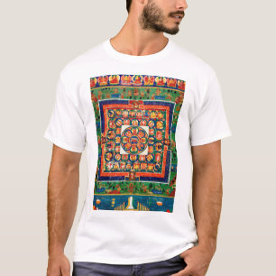 Camiseta Diagrama Cósmico de Mandala para a Meditação