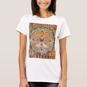 Camiseta Diagrama Cósmico de Mandala para a Meditação