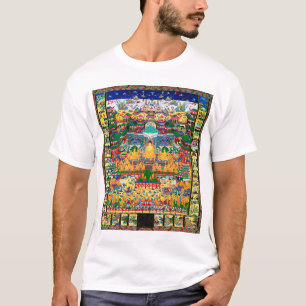 Camiseta Diagrama Cósmico de Mandala para a Meditação