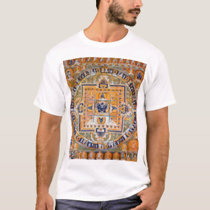 Camiseta Diagrama Cósmico de Mandala para a Meditação
