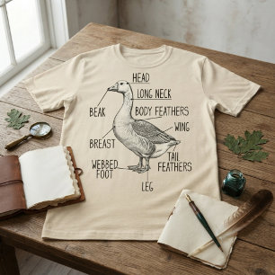 Camiseta Diagrama da Anatomia de Ganso