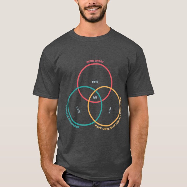 Camiseta Diagrama da Venn para a Segunda Noite - Excelente  (Frente)