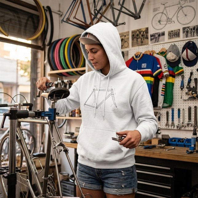 Camiseta Diagrama de Geometria de Quadro de Bicicleta  (Criador carregado)