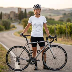 Camiseta Diagrama de Geometria de Quadro de Bicicleta