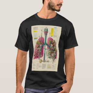 Camiseta Diagrama de Pulmões Mecânicos — Anatomia Bioindust