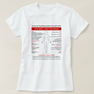 Camiseta Diagrama de Sintomas da Encefalomielite Miálgica (