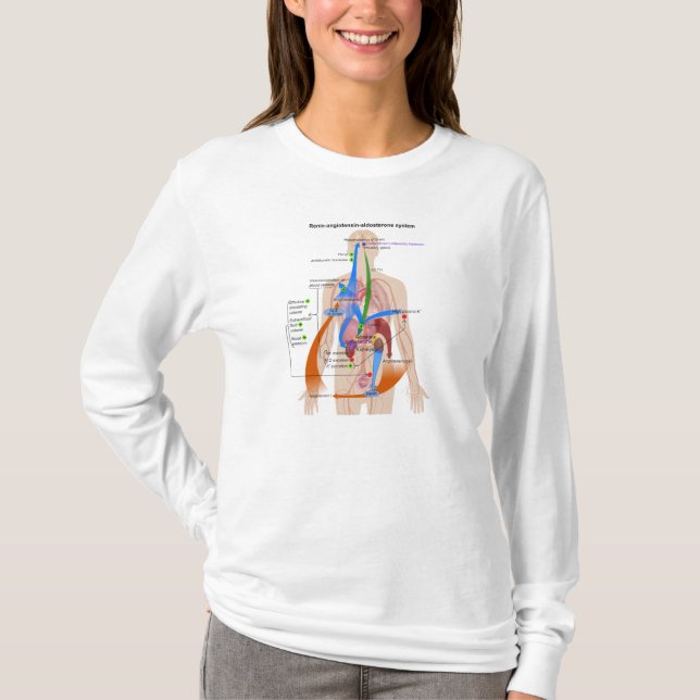 Camiseta Diagrama de sistema do Angiotensin (RAS) do Renin (Frente)