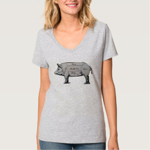 Camiseta Diagrama de Suínos do Butcher