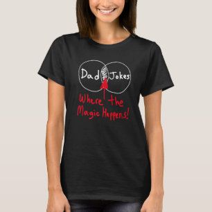 Camiseta Diagrama de Venn de Piadas de Pai Nerd Onde a Magi