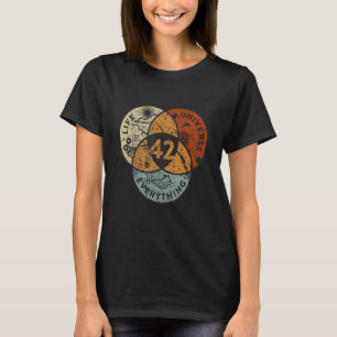 Camiseta Diagrama de Venn Vida O Universo E Tudo  42