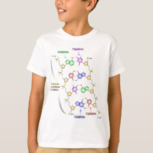 Camiseta Diagrama detalhado da estrutura química do ADN