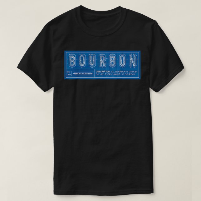 Camiseta Diagrama do cérebro Bourbon (Frente do Design)