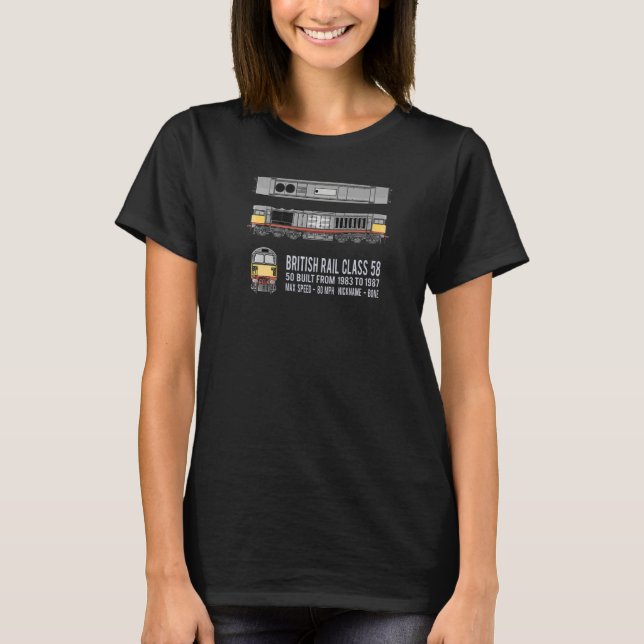 Camiseta Diagrama do comboio de locomotivas da classe ferro (Frente)