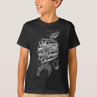 Camiseta Diagrama do motor V8