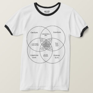 Camiseta Diagrama do Venn dos homens