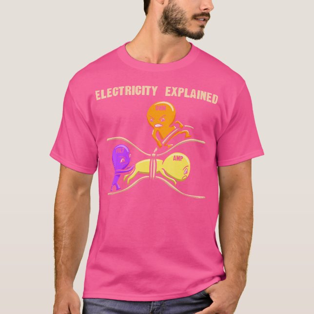 Camiseta Diagrama Elétrico Eletricidade Explicada Ohms Watt (Frente)