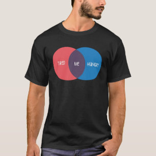 Camiseta Diagrama Venn Cansado e Faminto