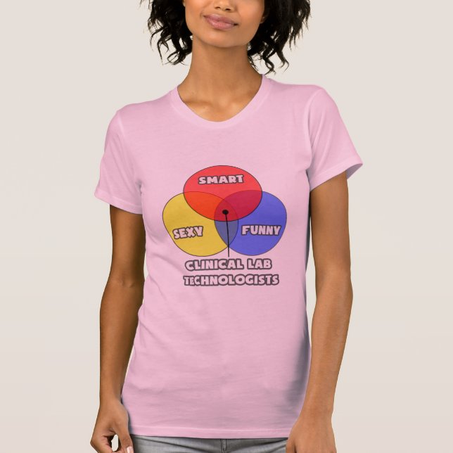 Camiseta Diagrama Venn.. Tecnólogos de Laboratórios Clínico (Frente)