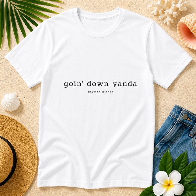 Camiseta Dialeto Caimano Divertido Cachorro Come Seu Jantar (Pineapple Paperie_Spoken Like a True Caymanian_Zazzle T-shirt Front_dog eat ya suppa)