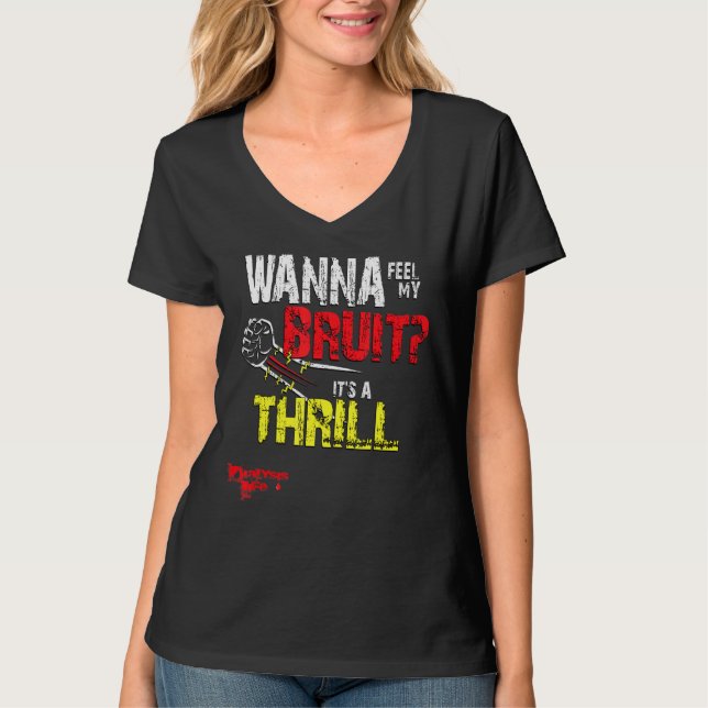 Camiseta Diálise Engraçada Para Doentes De Rins Quer Sentir (Frente)