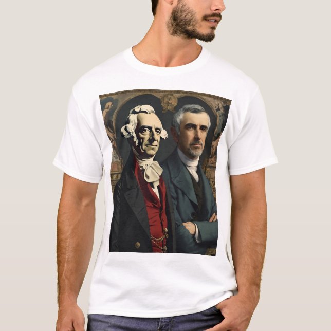 Camiseta Diálogo Entre Eras: Evolução Econômica (Frente)
