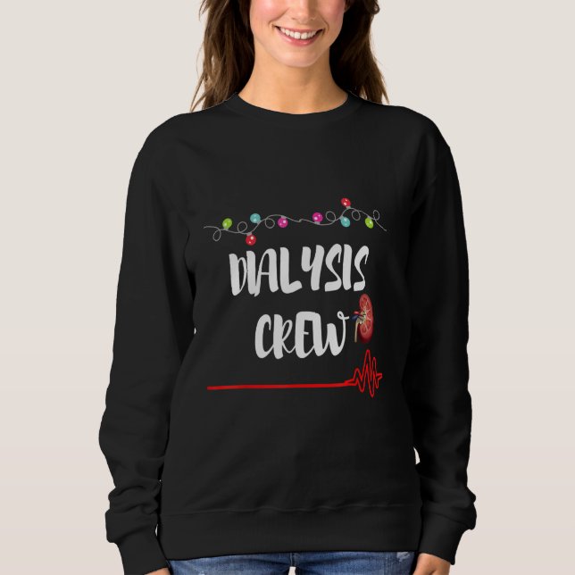 Camiseta Dialysis Crew  Christmas Holiday Family Xmas Pajam (Frente)