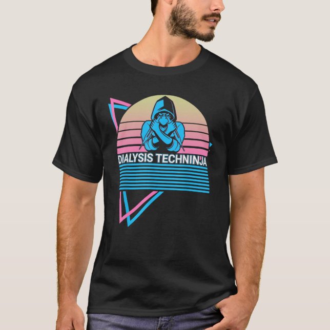 Camiseta Dialysis Technician Retro Dialysis Techninja (Frente)