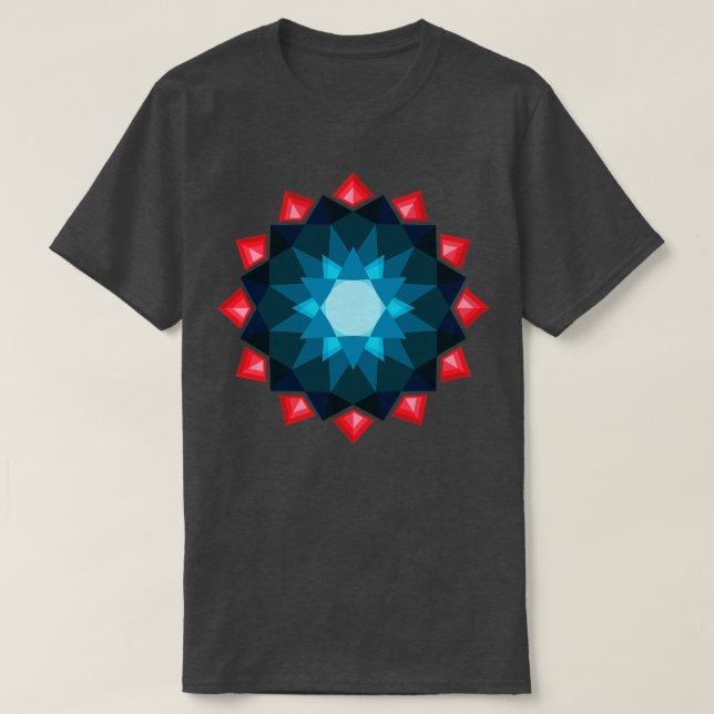 Camiseta diamante de Crystal Mandala (Frente do Design)