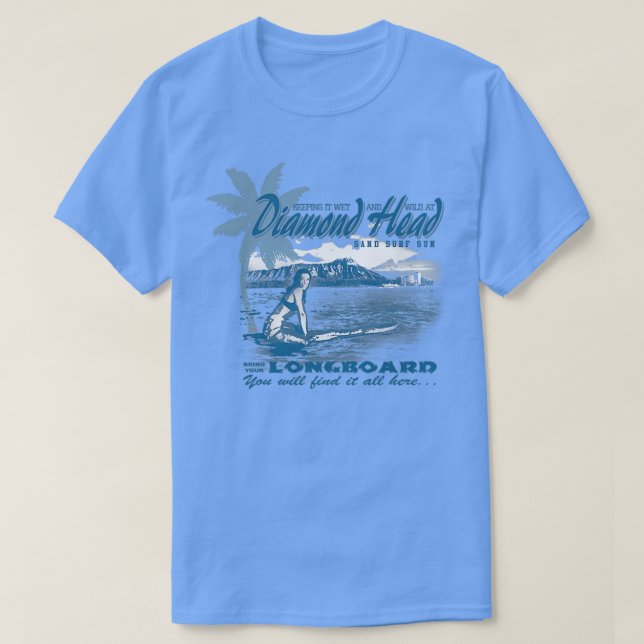 Camiseta diamante head hawaii (Frente do Design)