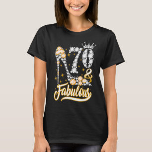 Camiseta Diamante S de Aniversário de 70 e Fabuloso 70 anos