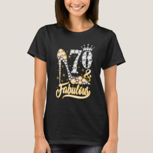 Camiseta Diamante S de Aniversário de 70 e Fabuloso 70 anos