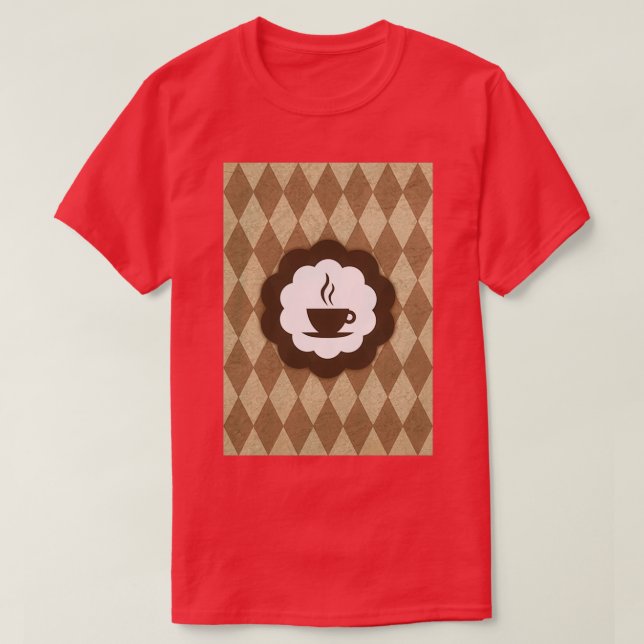 Camiseta diamantes de café (Frente do Design)