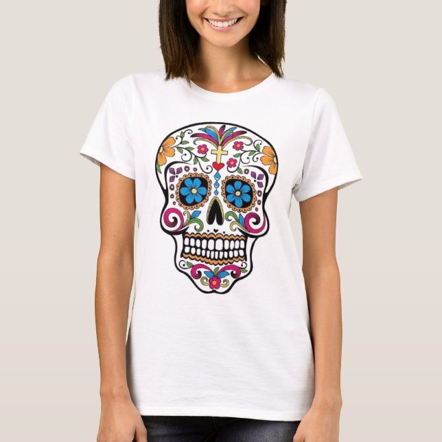 Camiseta Diâmetro de los Muertos Crânio (Frente)