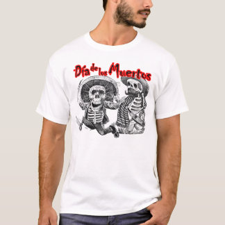 Camiseta Diâmetro de los Muertos, esqueletos com machete &